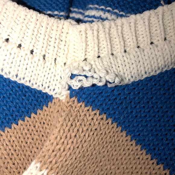 Vintage Gitano striped sweater v-neck vest - Picture 5 of 5